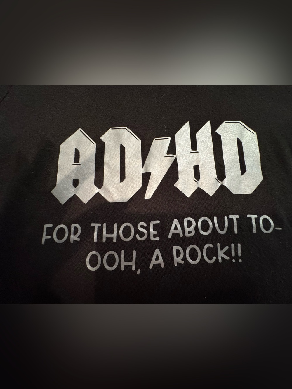 No Boundaries Black Tee with Metallic Silver Rock Graphic - Picture 2 of 3